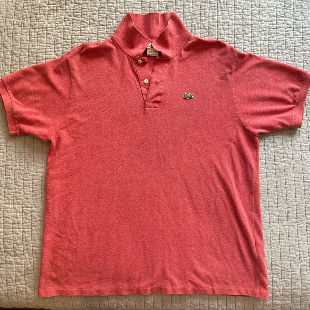 Lacoste Men’s polo shirt. Size 6/XL. Red.
